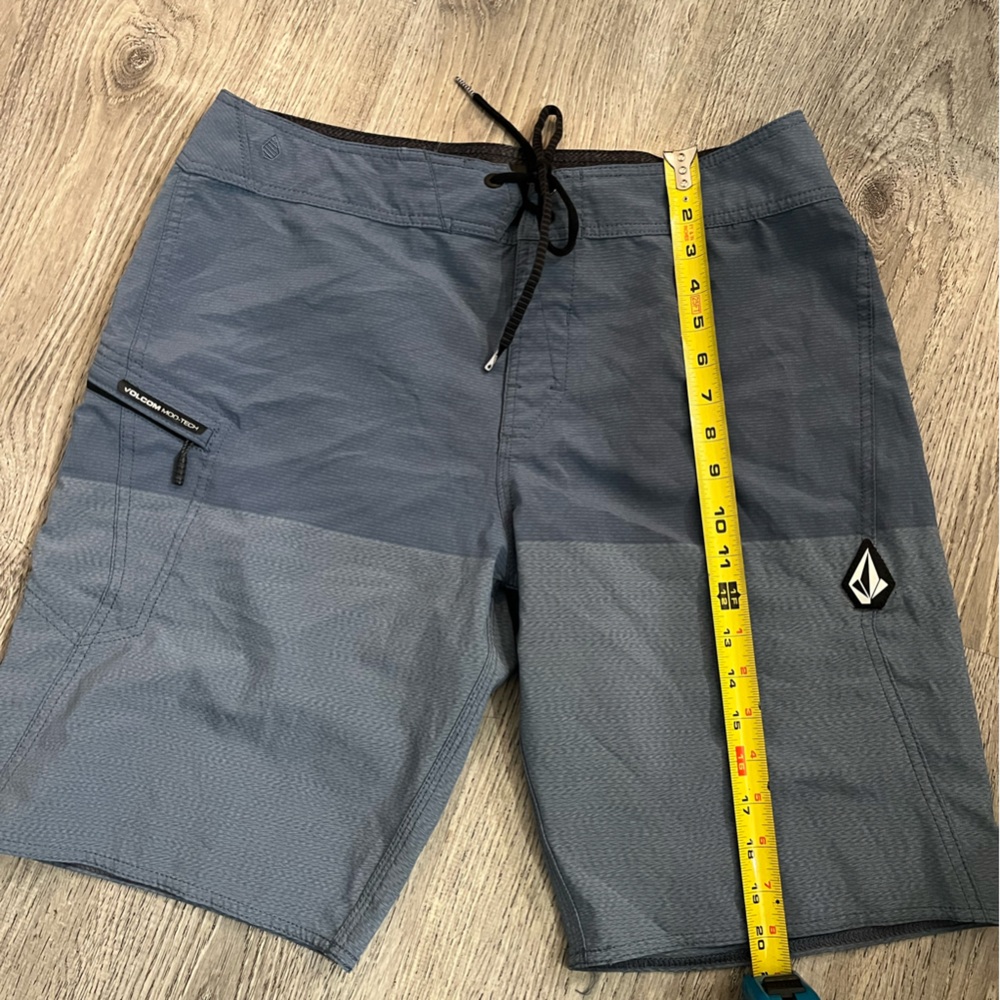 Volcom Blue Board Shorts with Drawstring and Quick Dry Fabric